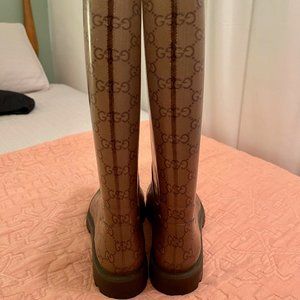 Brown Women's Gucci Rain Boot Eur 39 (US 8)